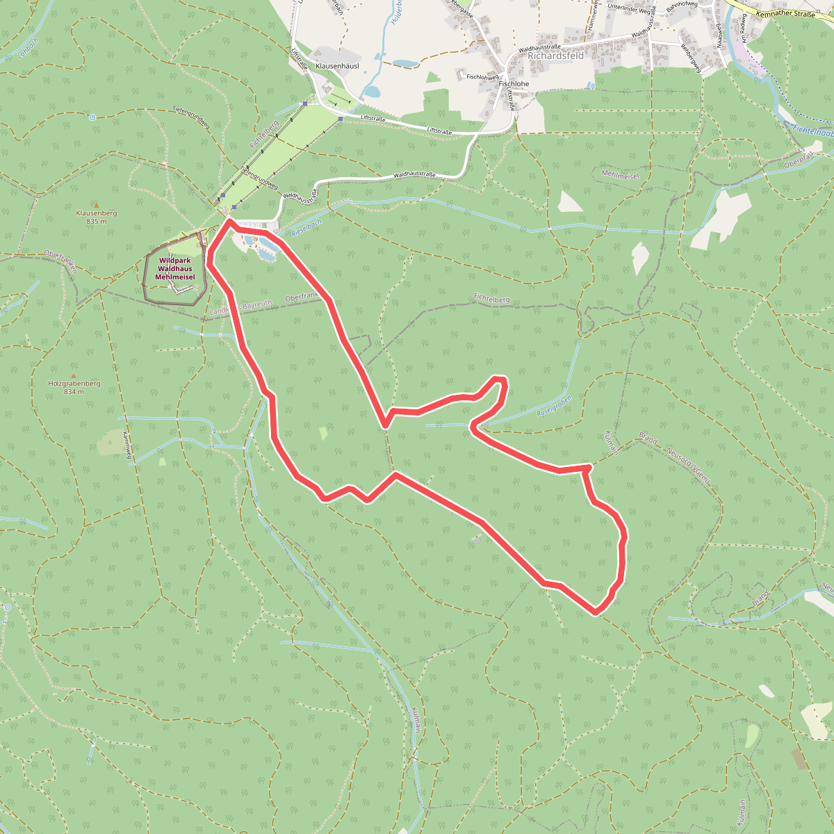 Mehlmeisel Rundwanderweg Wolfssäulenweg