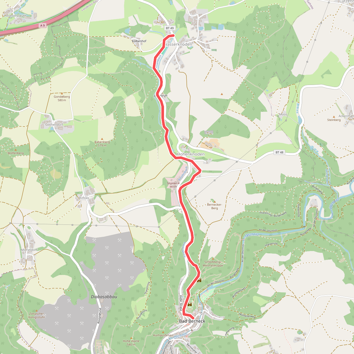Bad Berneck - Knodentalweg