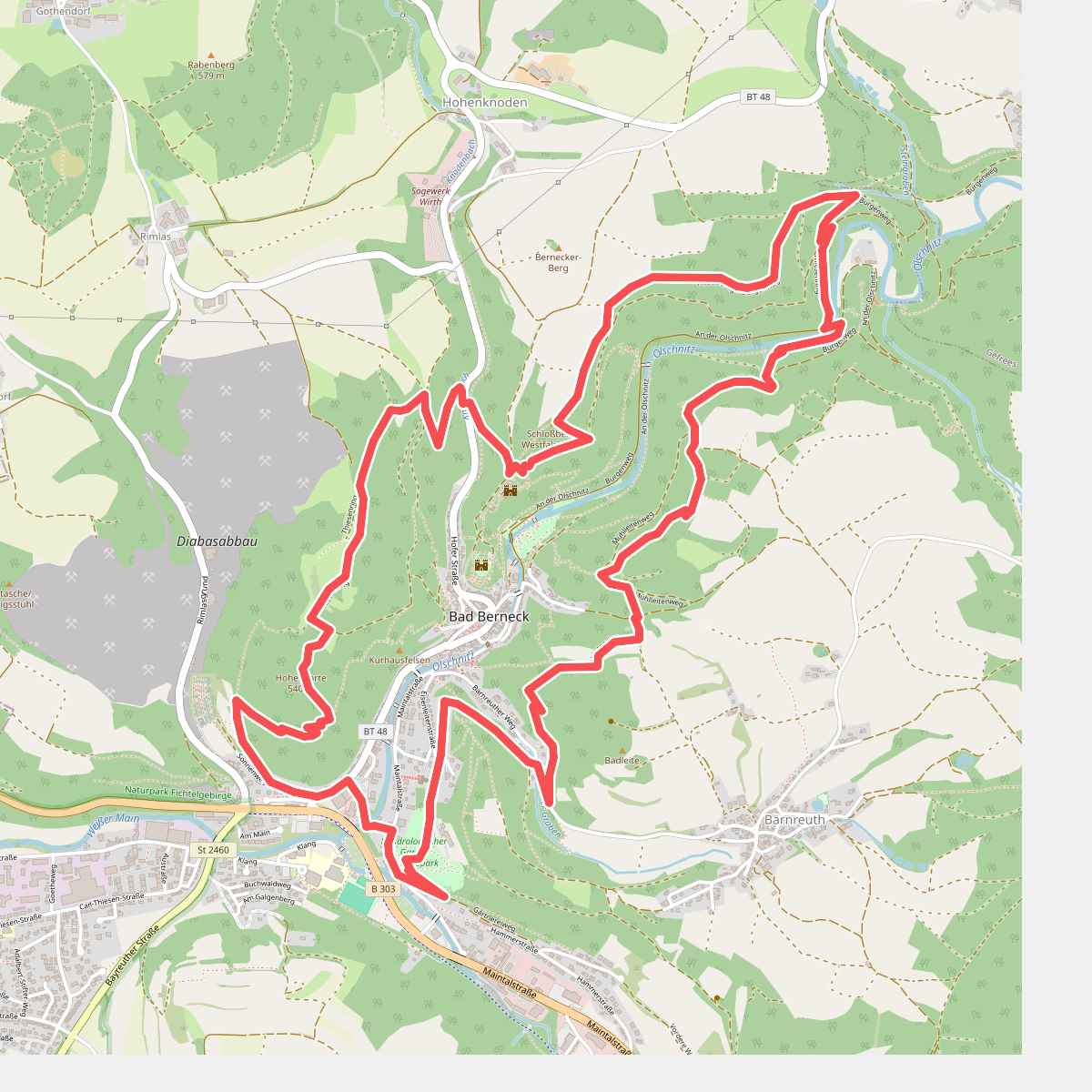 Bad Berneck - Rundweg Thiesenring