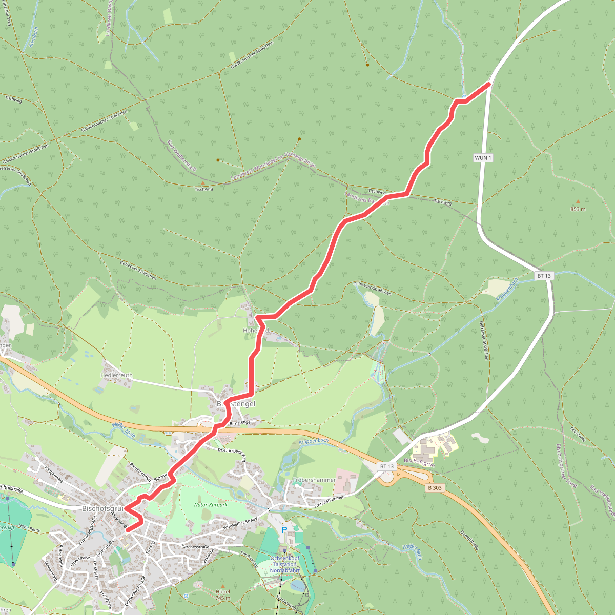 Verbindungsweg Bischofsgrün-Egerquelle