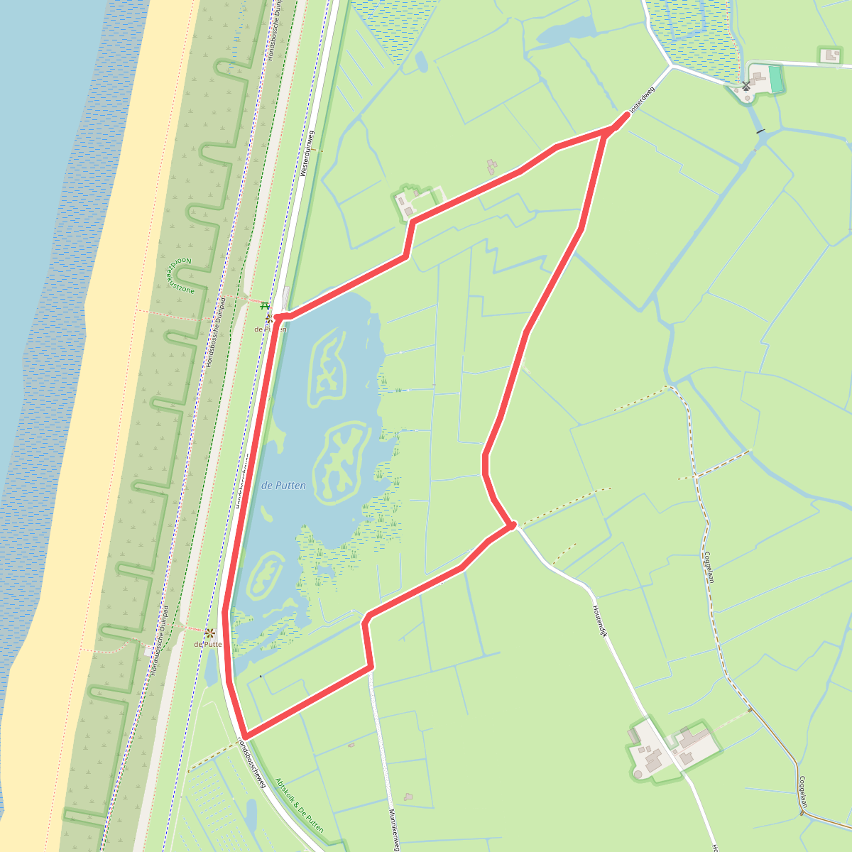 Wandelroute de Putten bij Schoorl