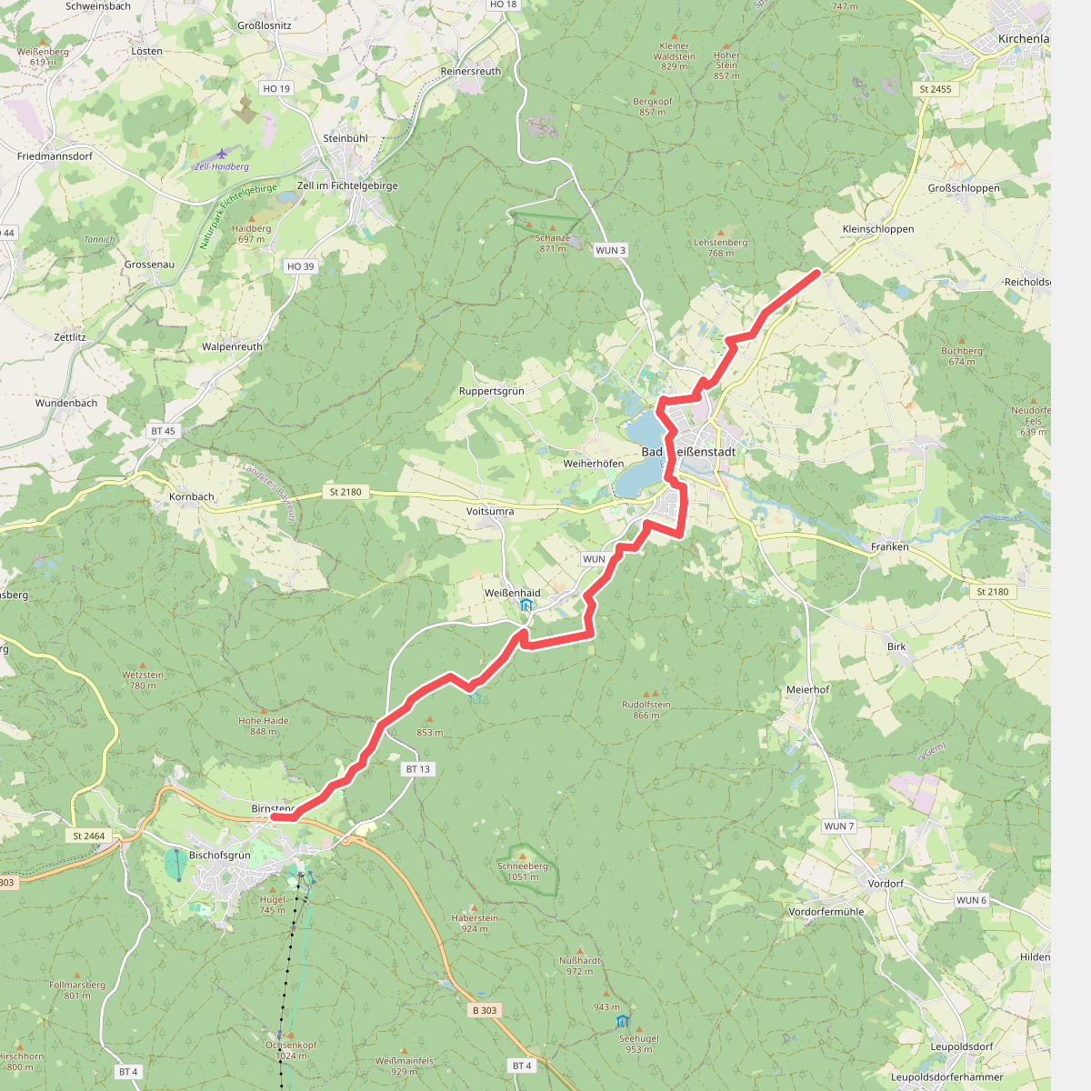 Verbindungsweg Frohnlohe-Bischofsgrün