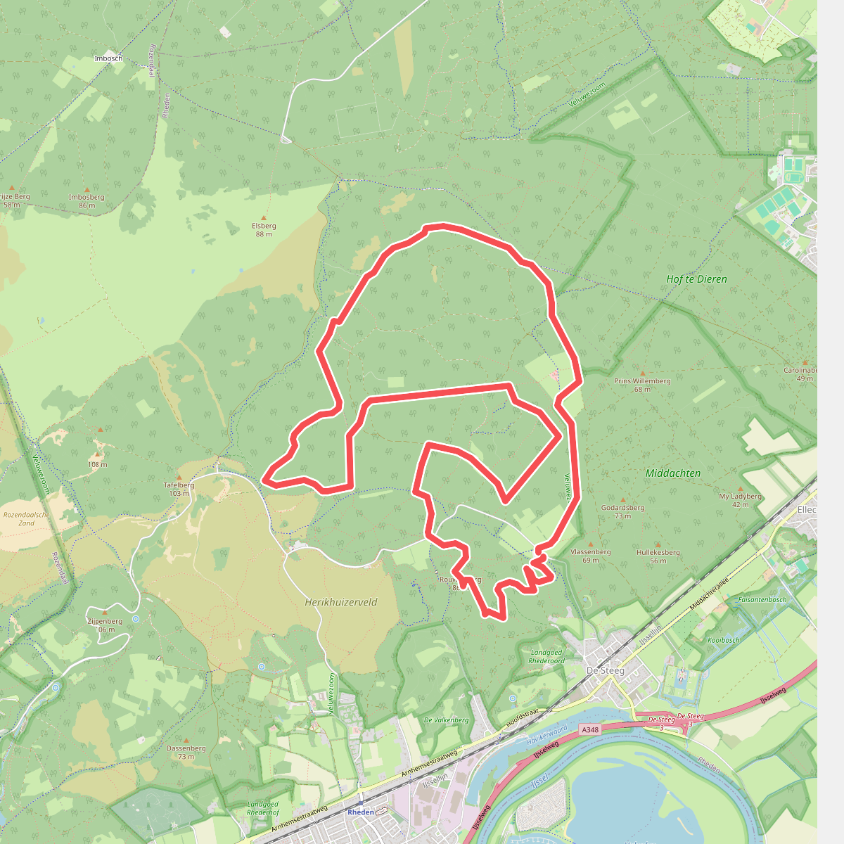 Zevenheuvelenroute Veluwezoom 15 km