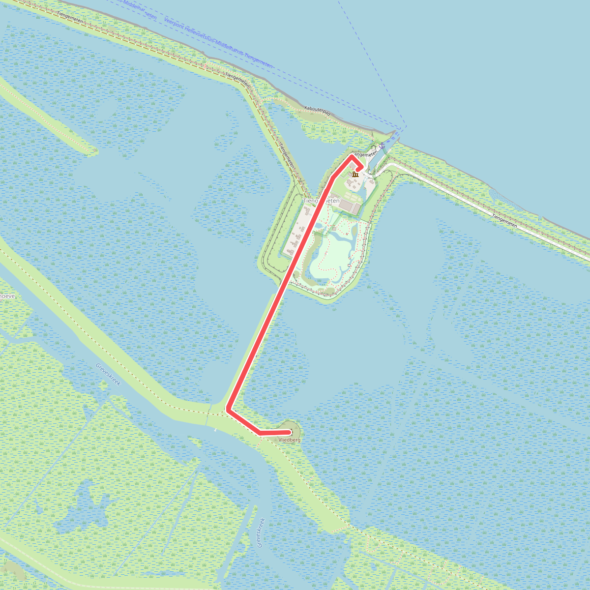 Route Vliedberg op Tiengemeten