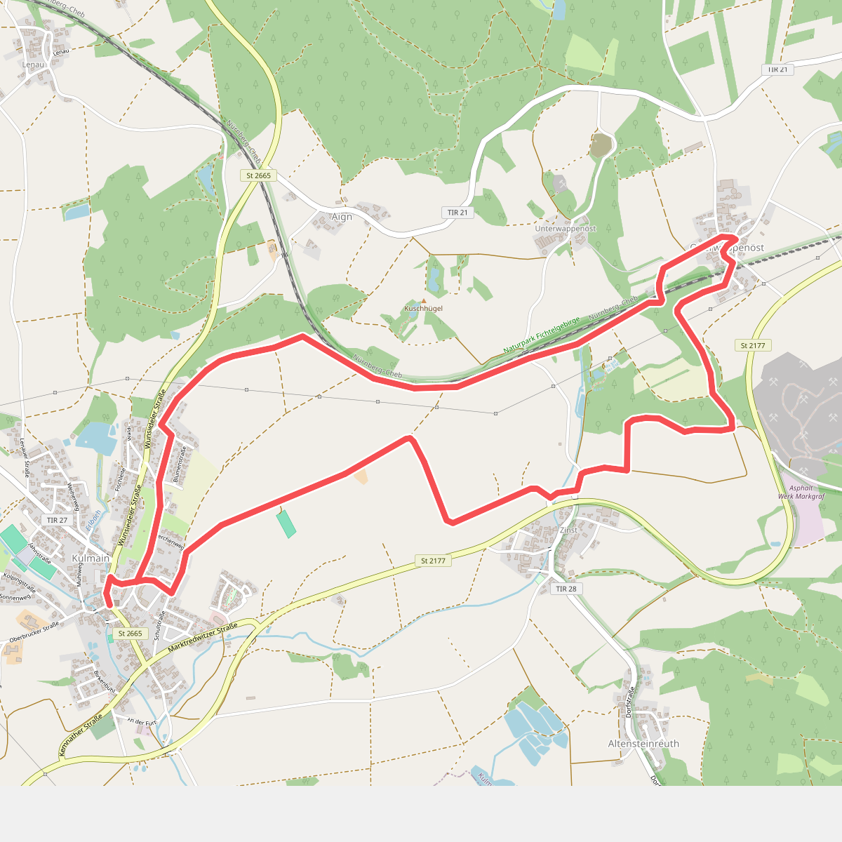 Kulmainer Rundwanderweg Nr. 2 (Höhenweg)