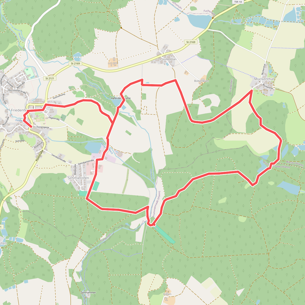 Friedenfels Rundwanderweg blau