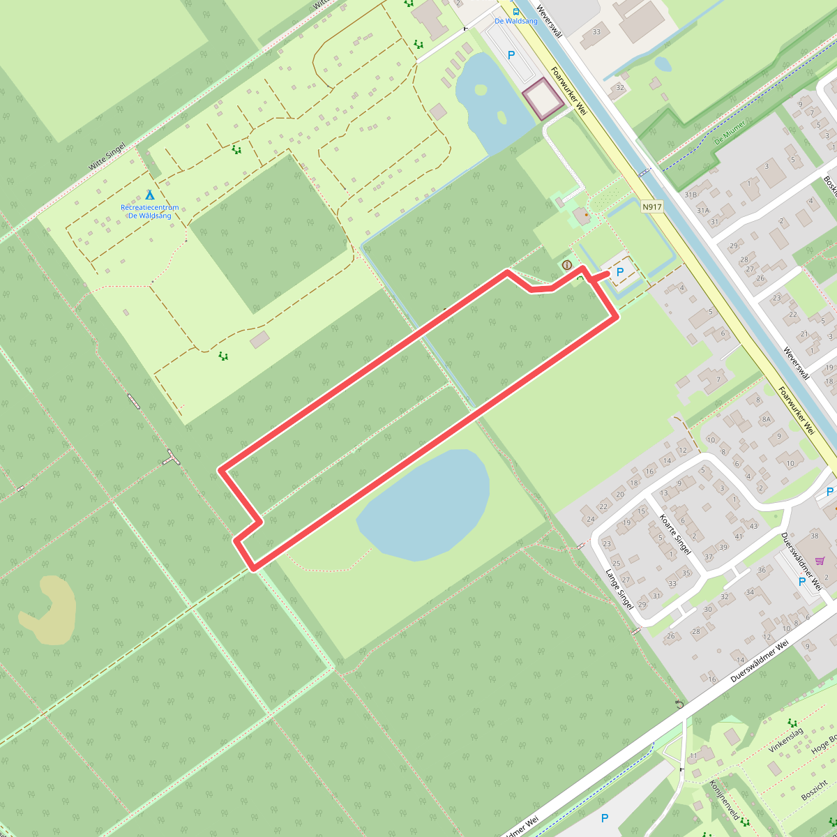 Wandelroute Pronkrondje De Slotplaats in Bakkeveen (Friesland)