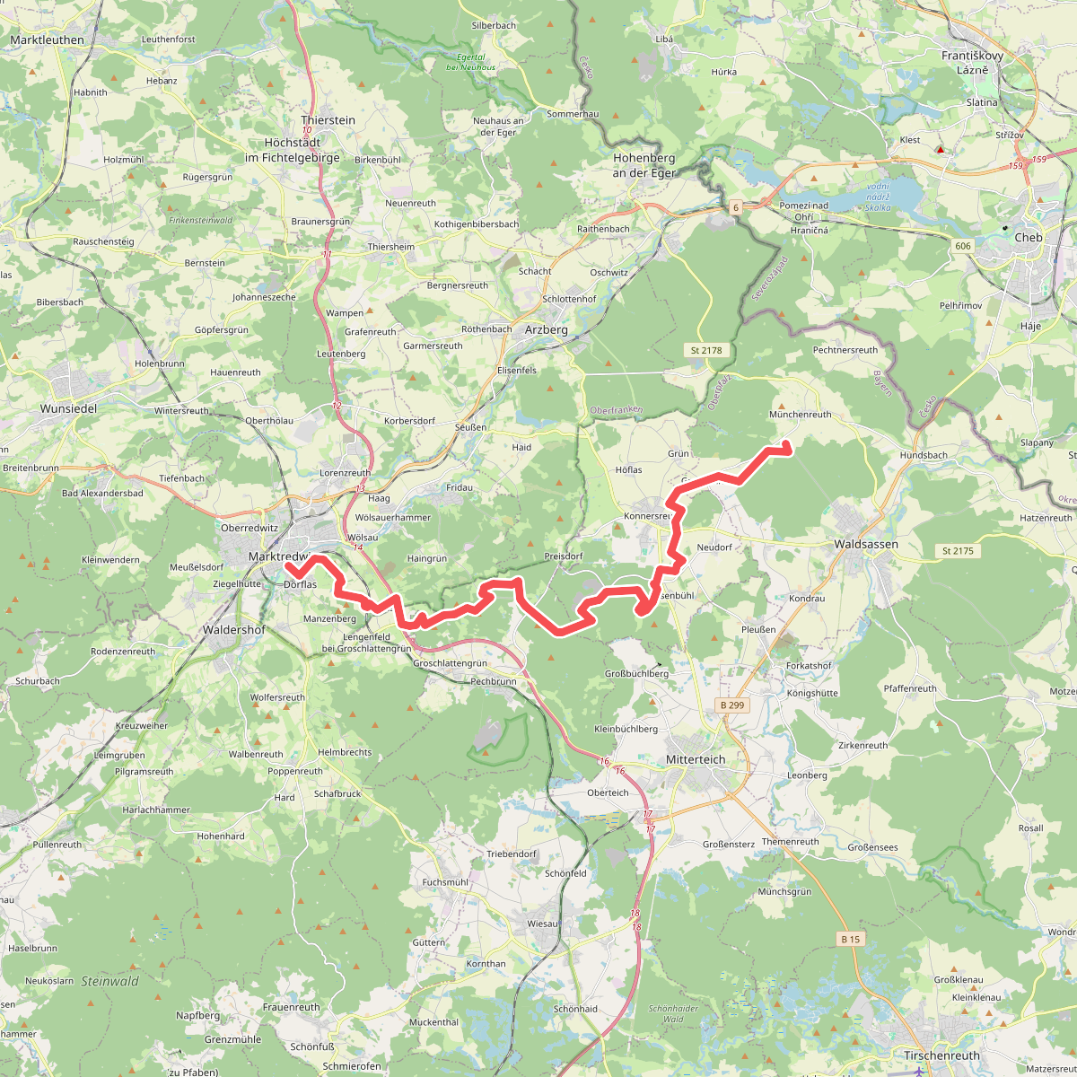 Goldsteig Zuweg Nr.1A Marktredwitz → Kappl