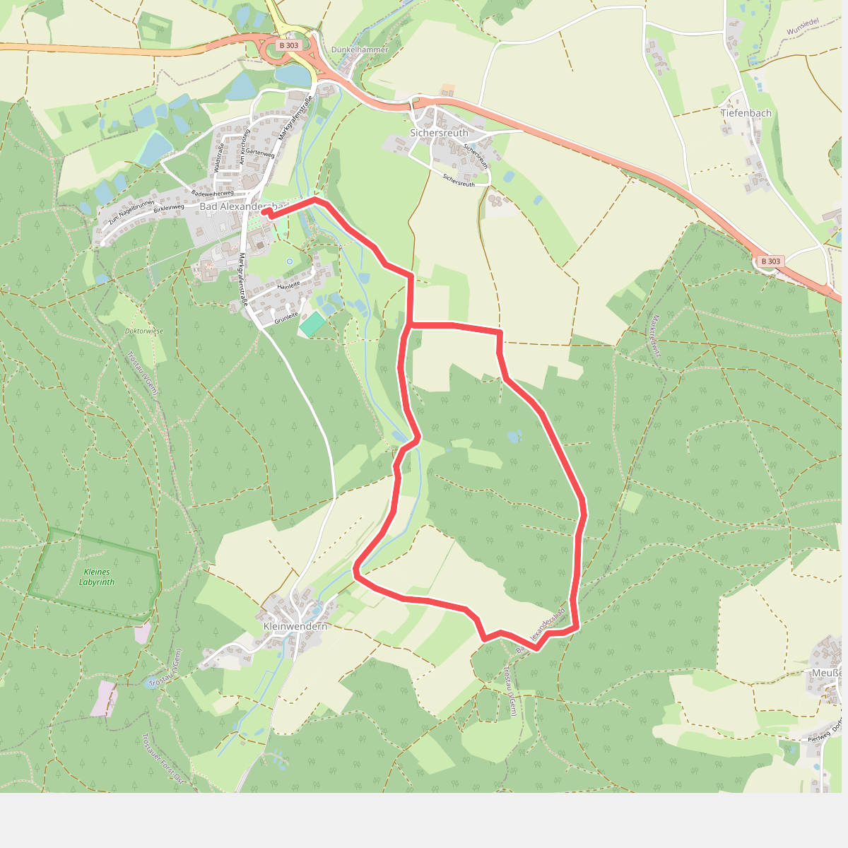 Bad Alexandersbad - Rundwanderweg Nr. 2 -