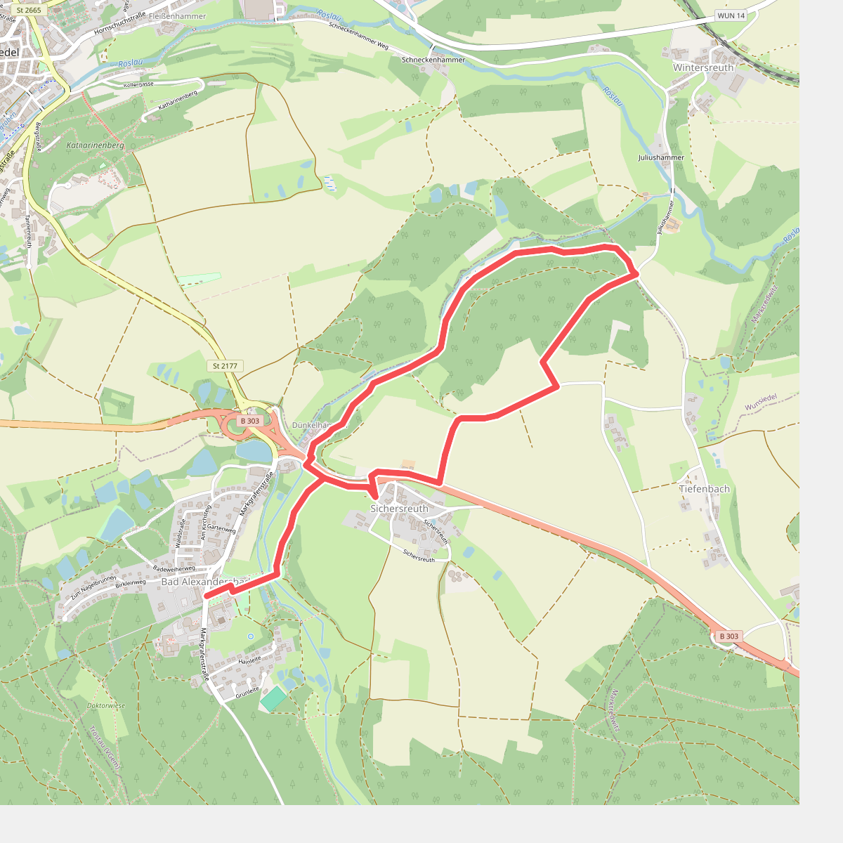 Bad Alexandersbad - Rundwanderweg Nr. 3