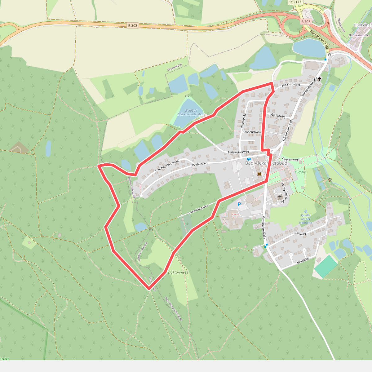 Bad Alexandersbad - Rundwanderweg Nr. 5 - Weiherweg