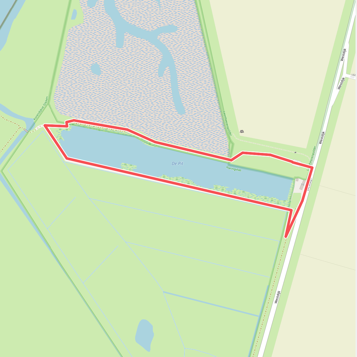 Wandelroute rondje Pit in de Korendijkse Slikken