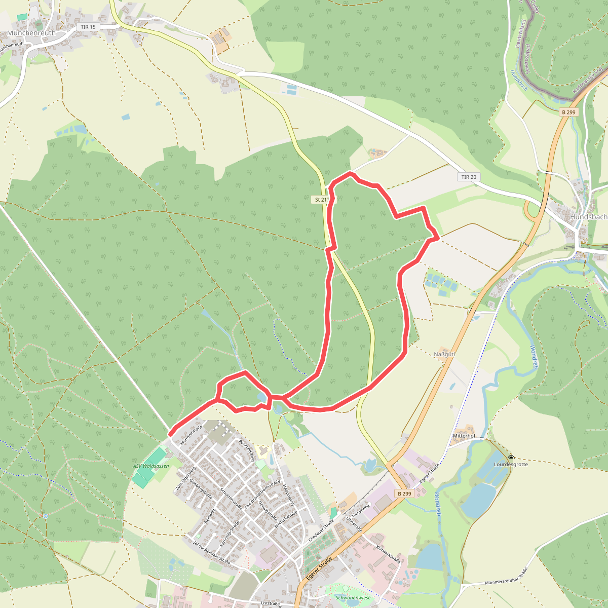 Waldsassener Rundwanderweg 2 - Zur Köllergrün