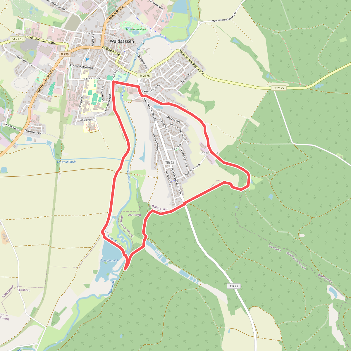 Waldsassener Rundwanderweg 4 - Zum Schupfenteich und Besinnungspfad "Wasser"