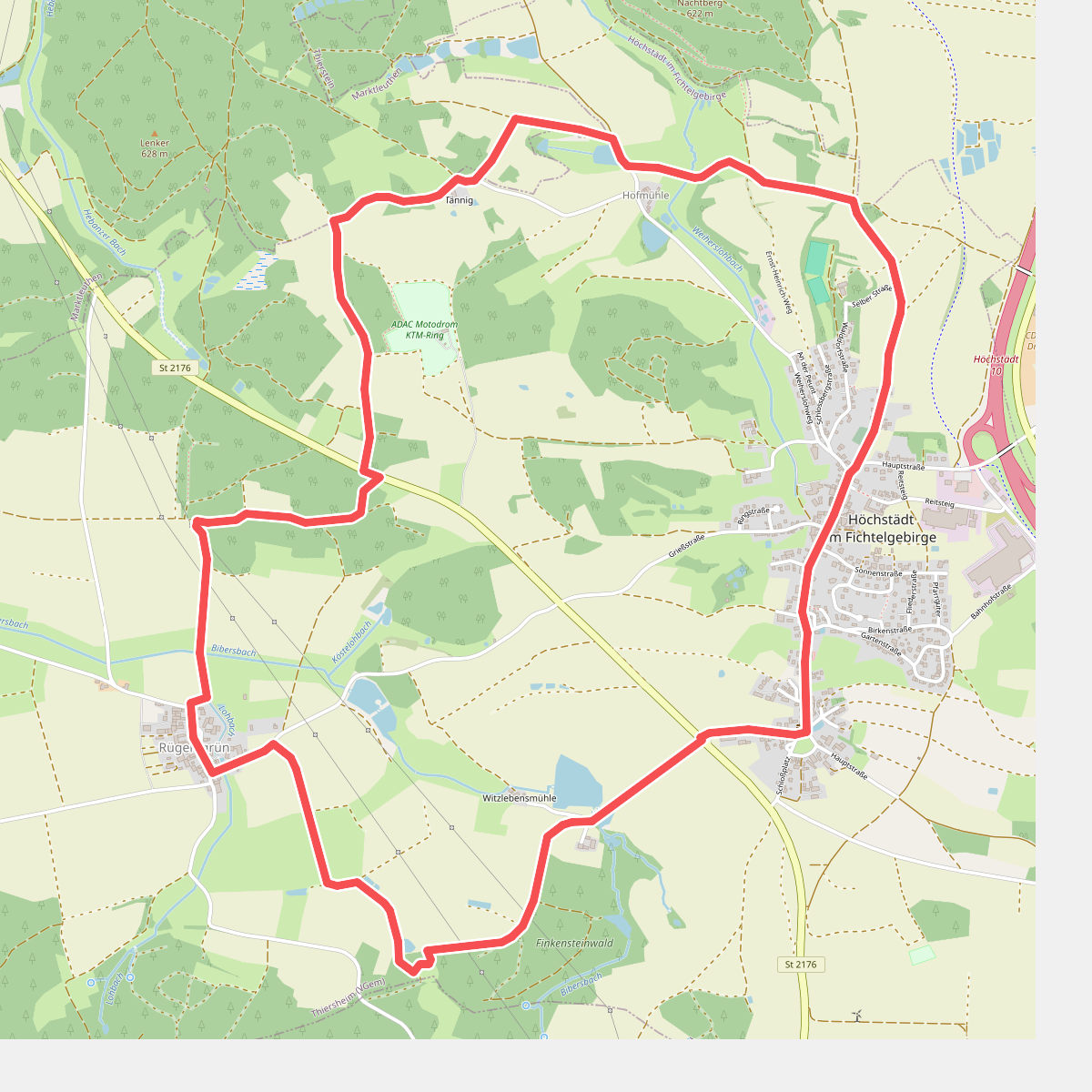 Gemeinde Höchstädt, Rundwanderweg 1