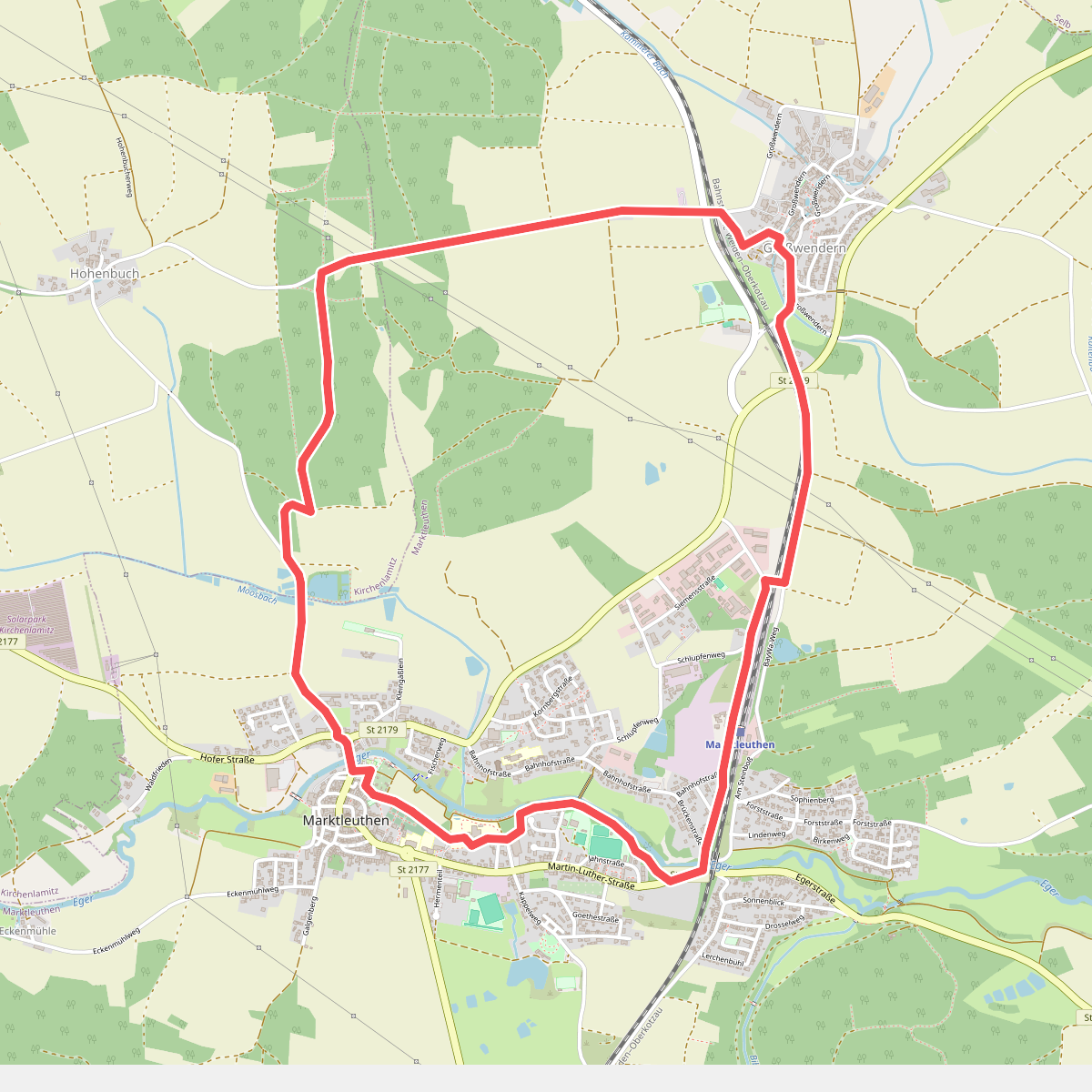 Wanderroute Marktleuthen - Großwendern