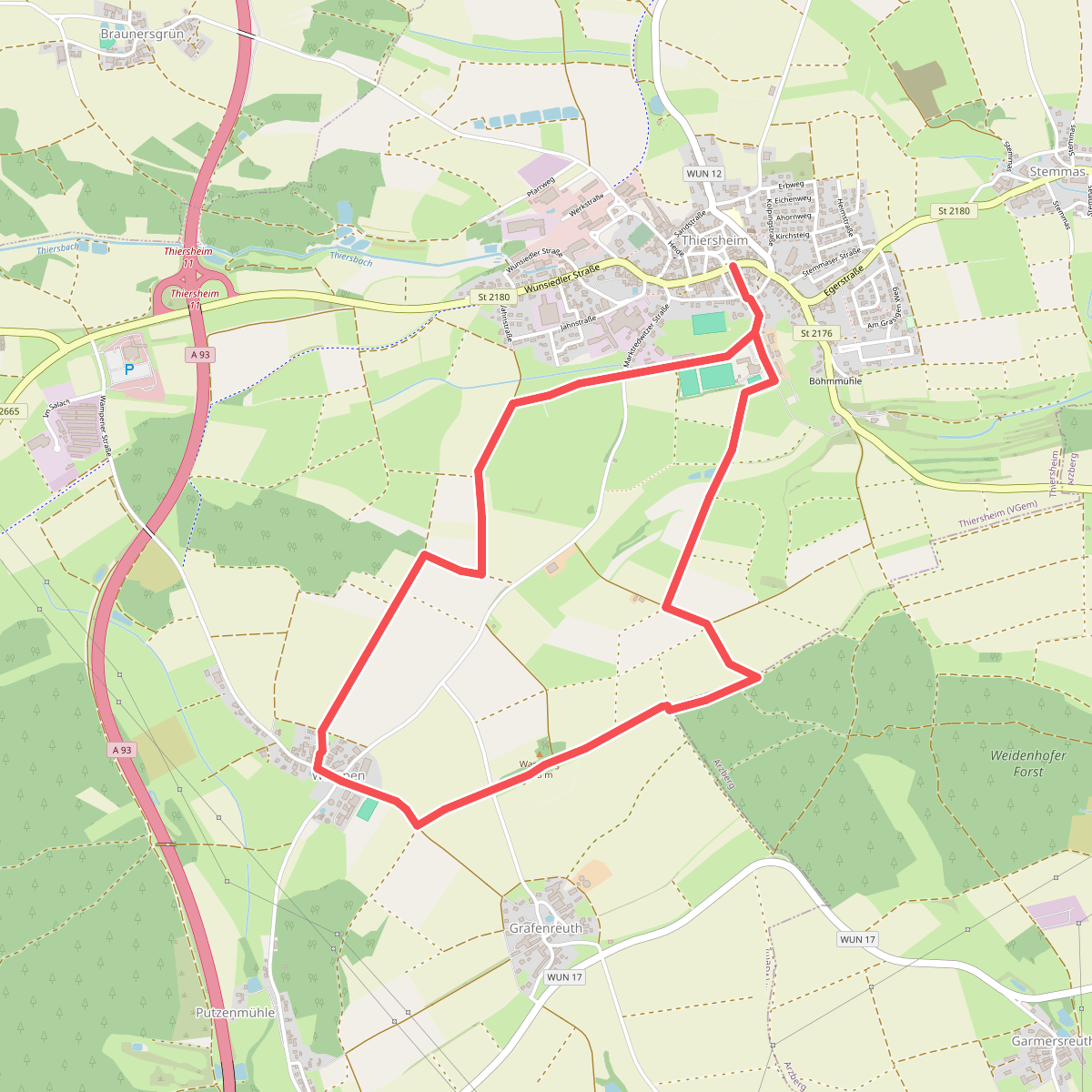 Wanderweg 1 Thiersheim