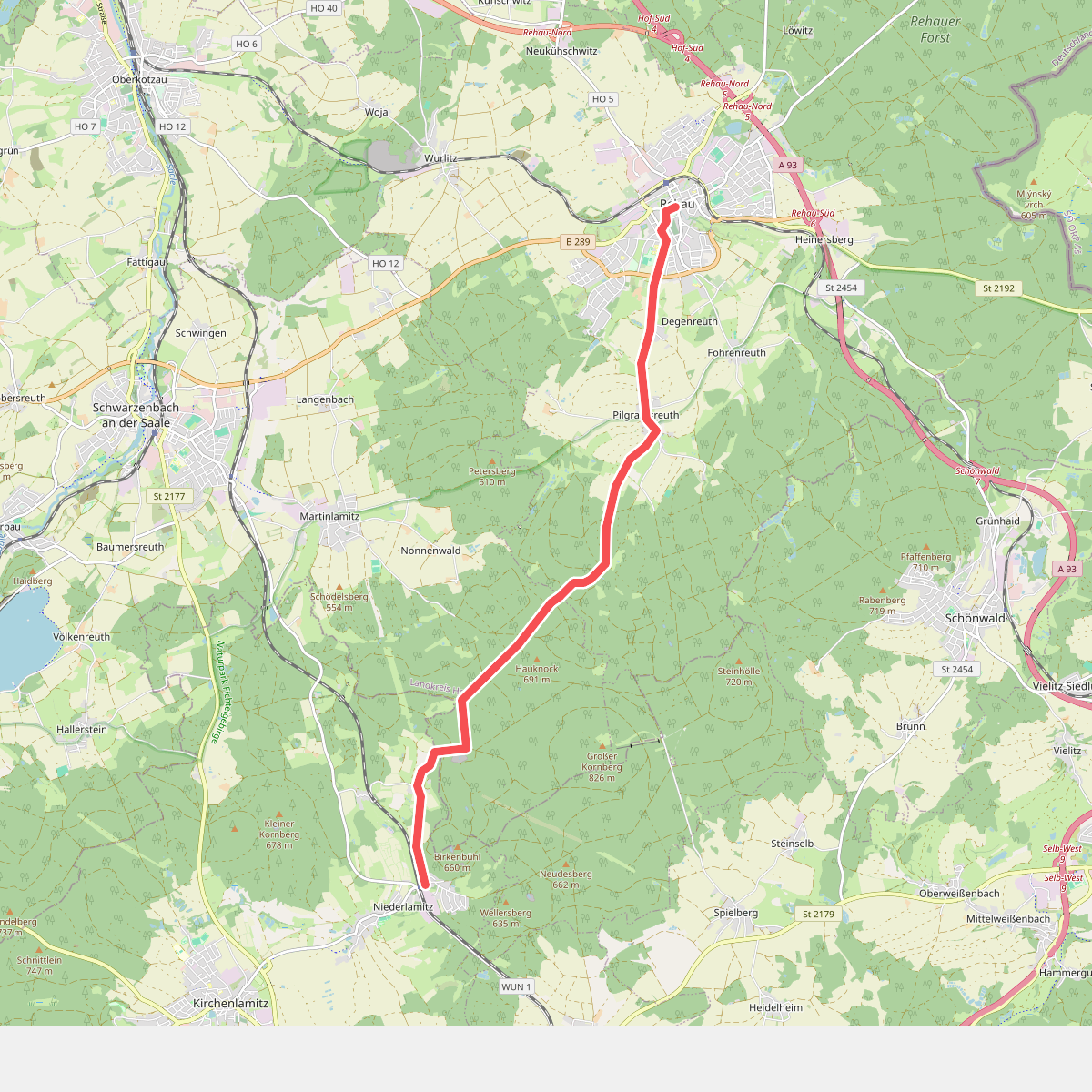 Rehau - Niederlamitz
