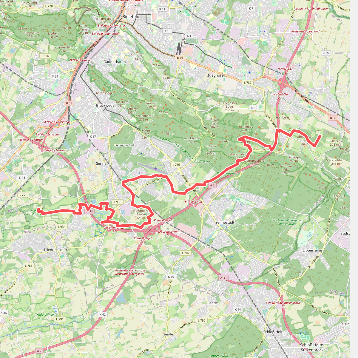 Bielefelder Lämmerweg: Hauptweg