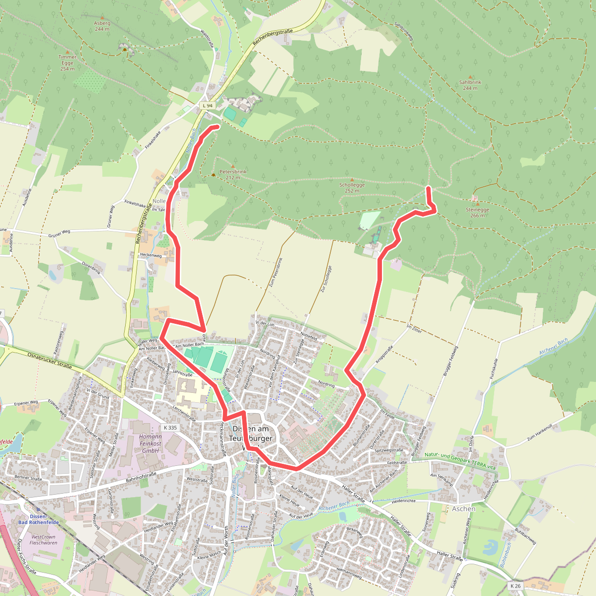 Ahornweg - Dissener Schleife