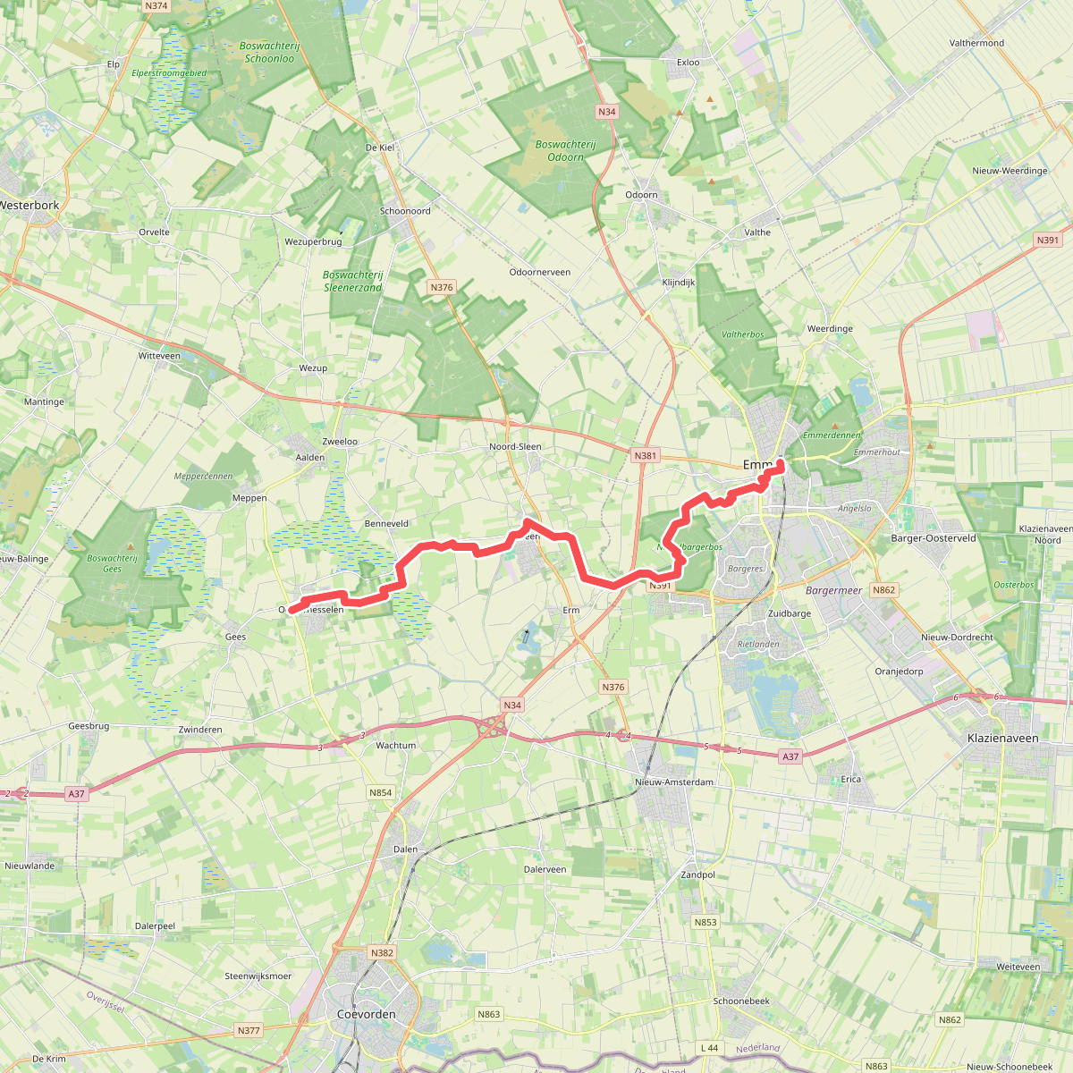 Emmen - Oosterhesselen · Drenthepad etappe 15