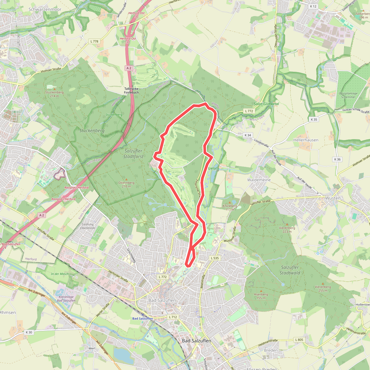Bad Salzuflen Wanderweg Obernberg