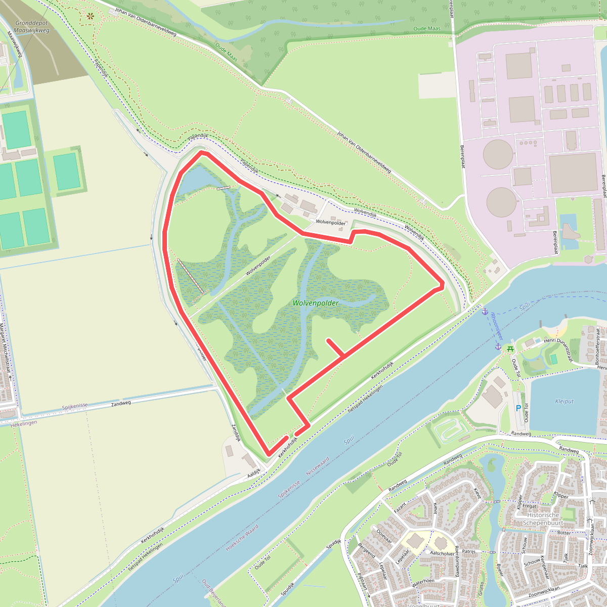 Wandelroute Wolvenpolder, Voorne-Putten