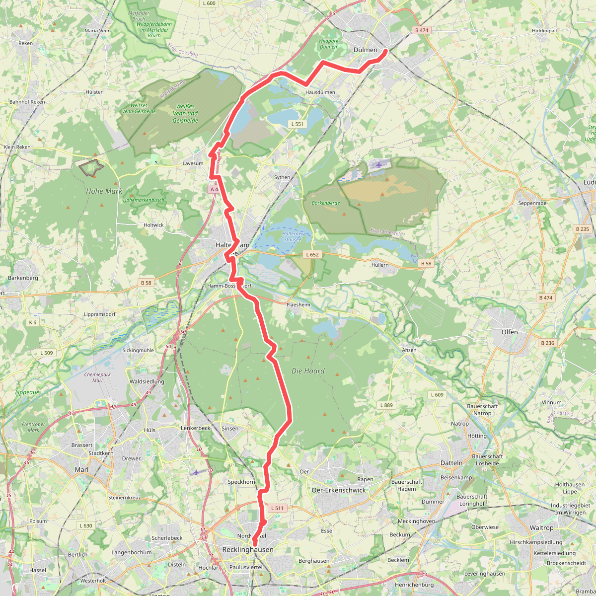 X5 Recklinghausen Hbf - Dülmen Bf