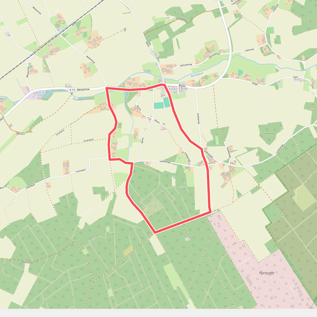 Nordic Walking Rundweg Hülsten H3