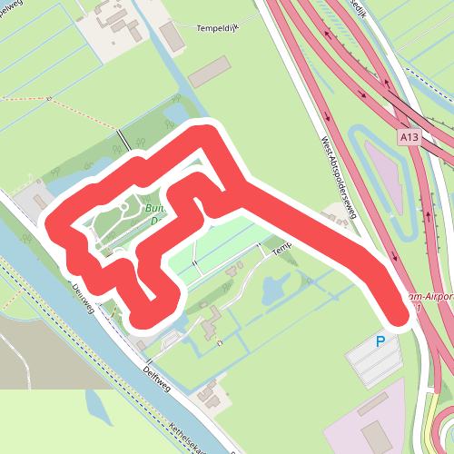 Wandelroute over Buitenplaats de Tempel, Rotterdam
