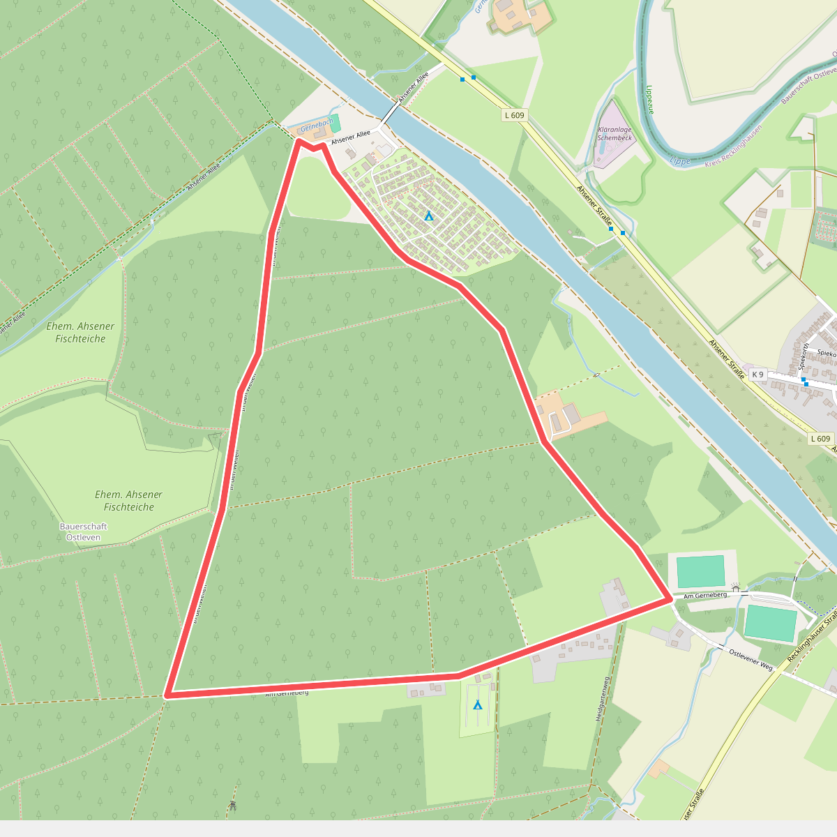 A5 Rundweg Sportplatz Ahsen