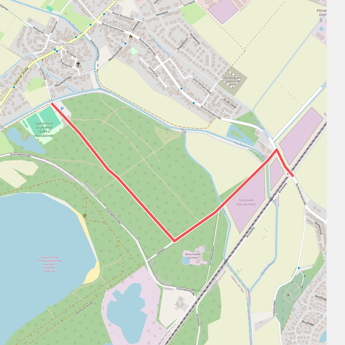Nordic Walking Rundweg Dülmen Mühlenbachroute