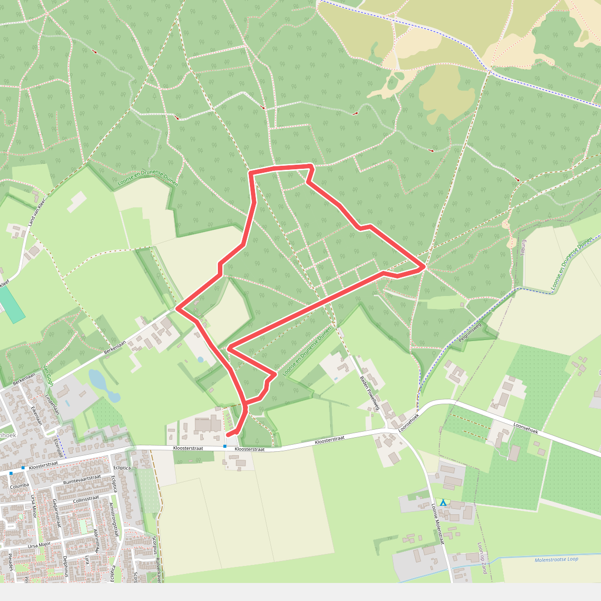Wandelroute Natuurpoort van Loon, vlak bij Loon op Zand