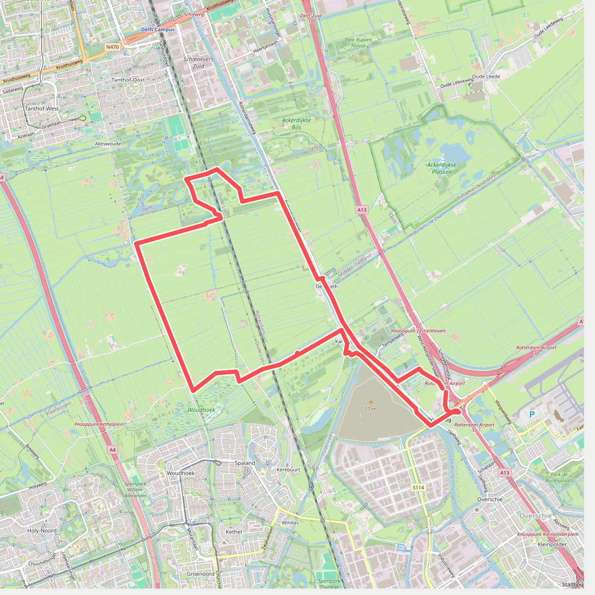 Erfgoedroute Polder Noord-Kethel in het broedseizoen (1 mrt tot 1 juli), Rotterdams platteland