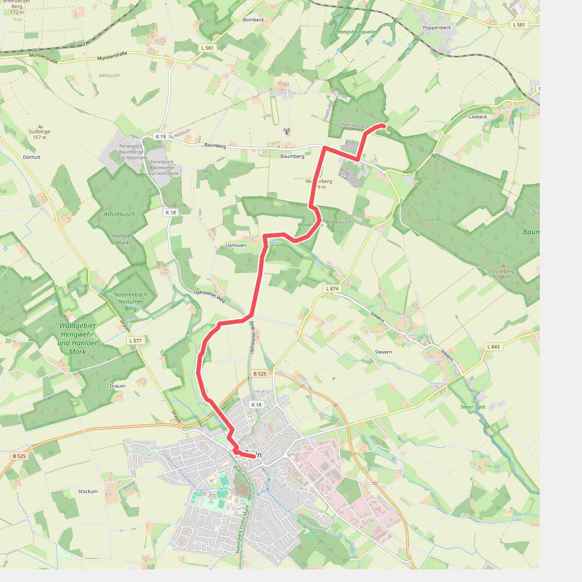 Ludgerusweg Zuweg Nottuln