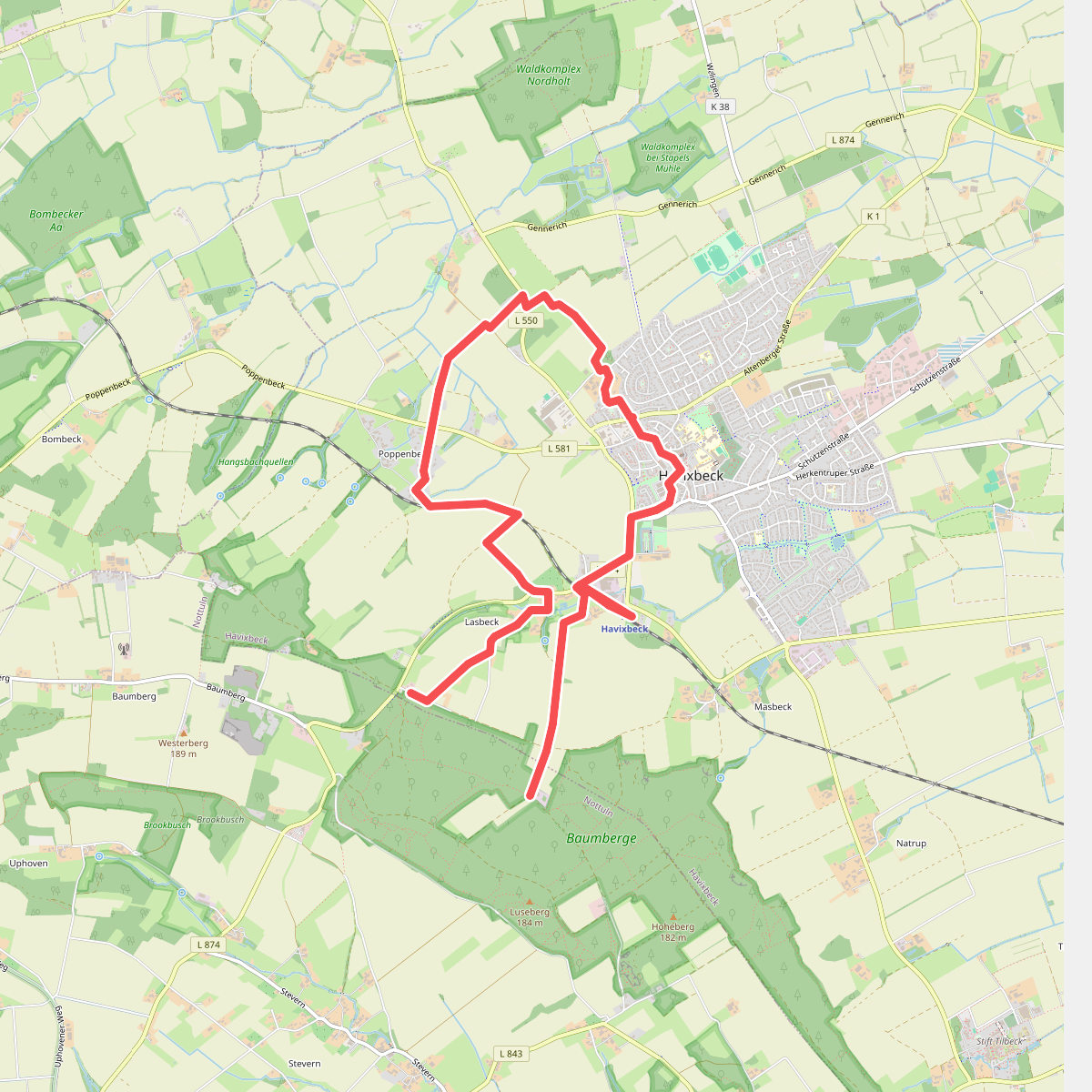 Baumberger Ludgerusweg - Zugangsweg Havixbeck