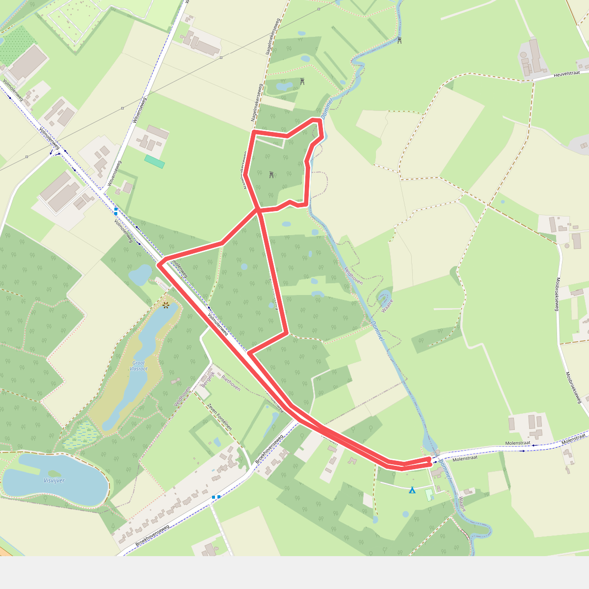 Wandelroute Dommelpad (Volmolen)