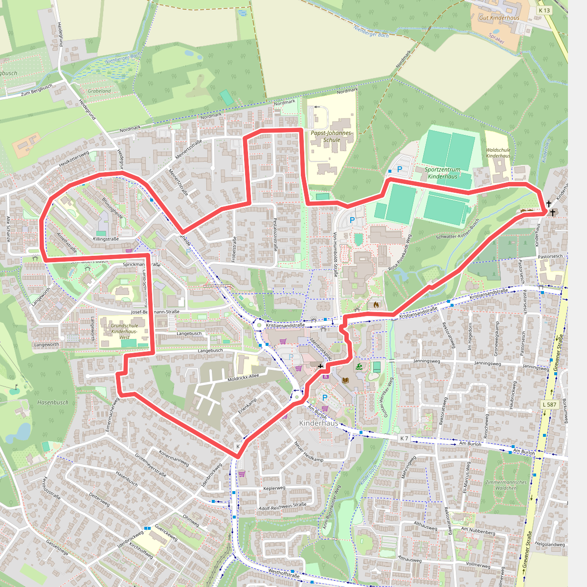 Kinderhauser Rundweg Blau