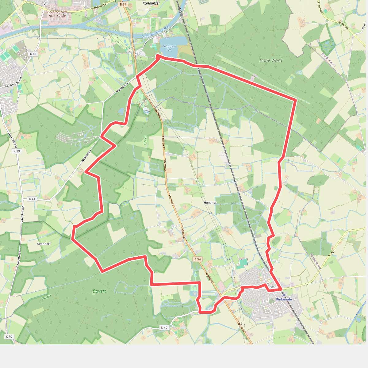Raute 2 Wanderung in Rinkerode und durch die Davert