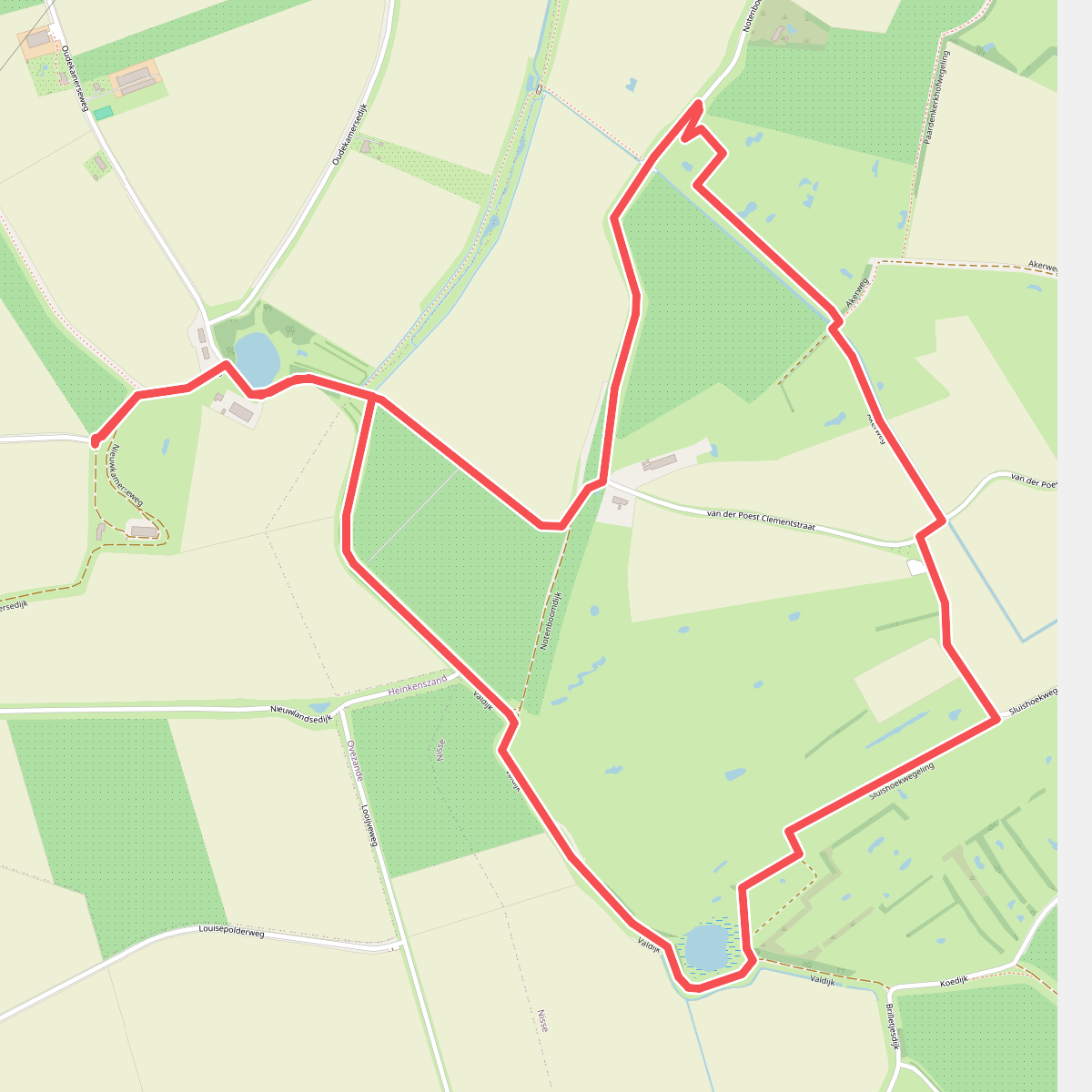 Hardlooproute over de bloemdijken, vlakbij Goes