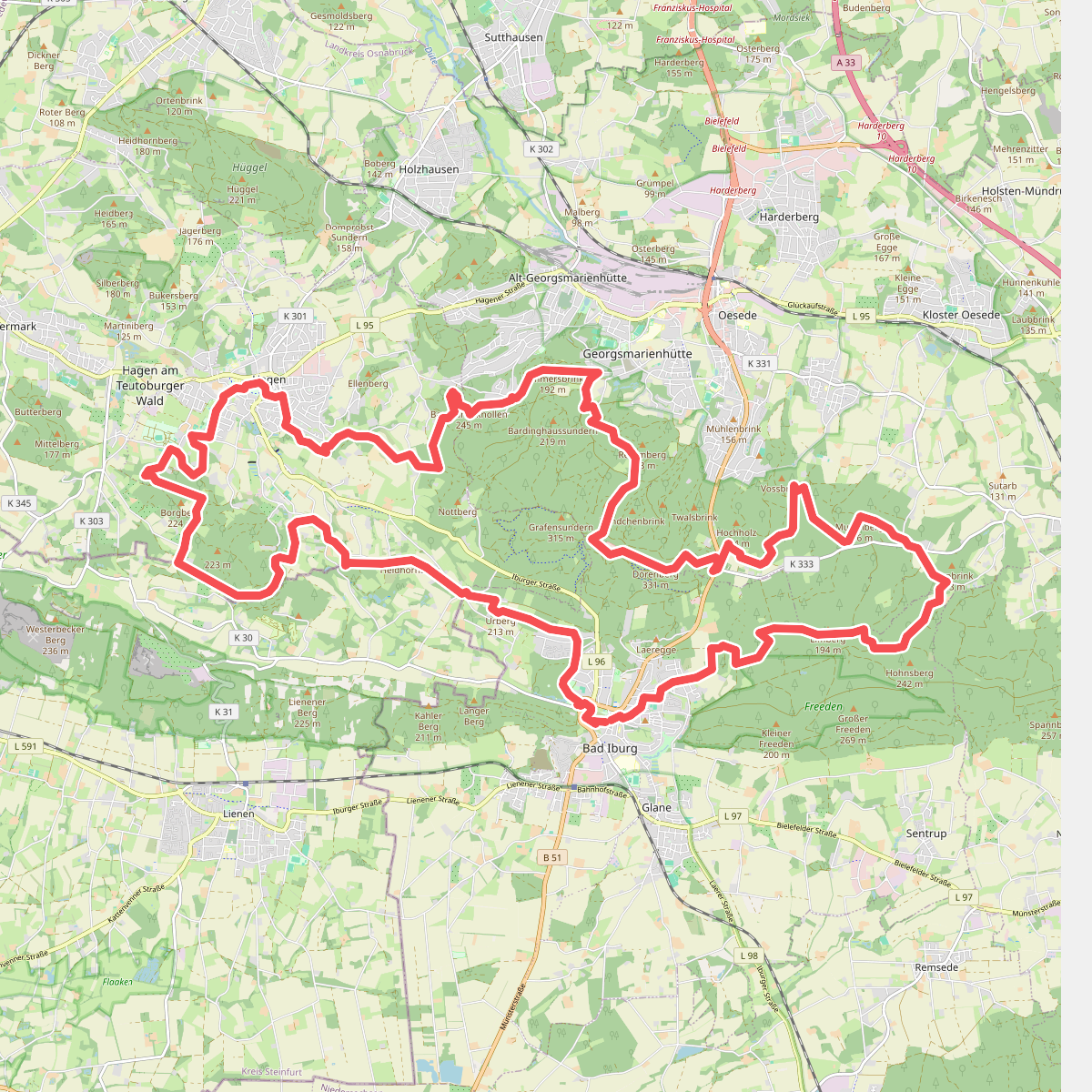 Ahornweg - Kleine Schleife