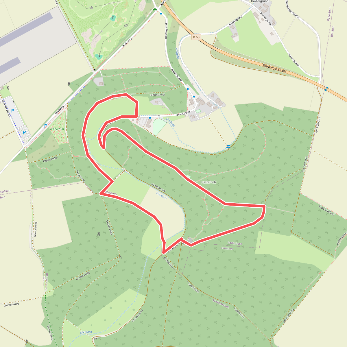 Haxtergrund Rundweg Blau