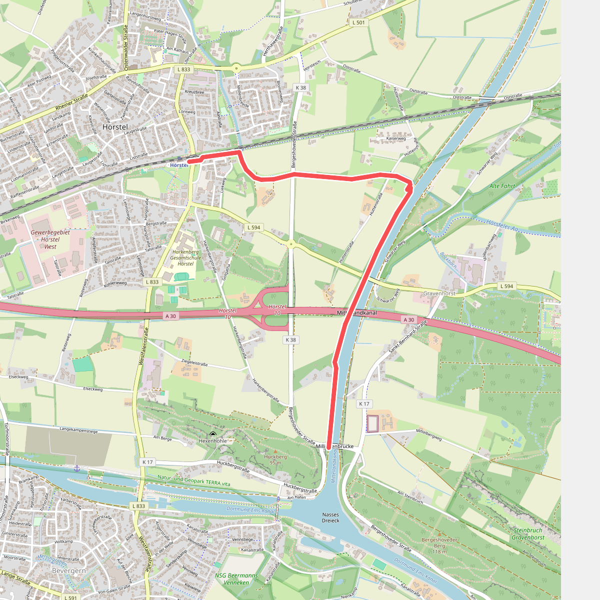 Teutoschleife Bevergerner Pättken ZUWEG Hörstel