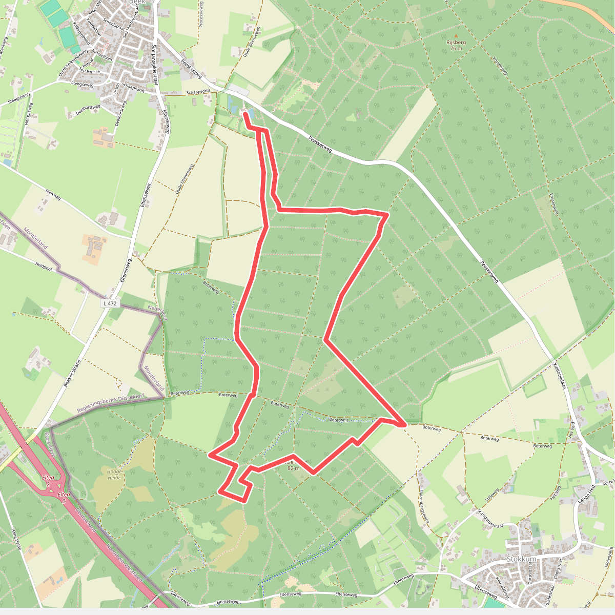 Hardlooproute Bergherbos in Beek, vlak bij Doetinchem