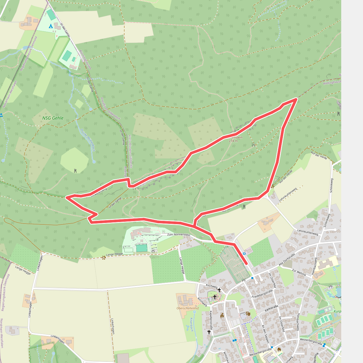 A1 Wandergebiet Rödinghausen