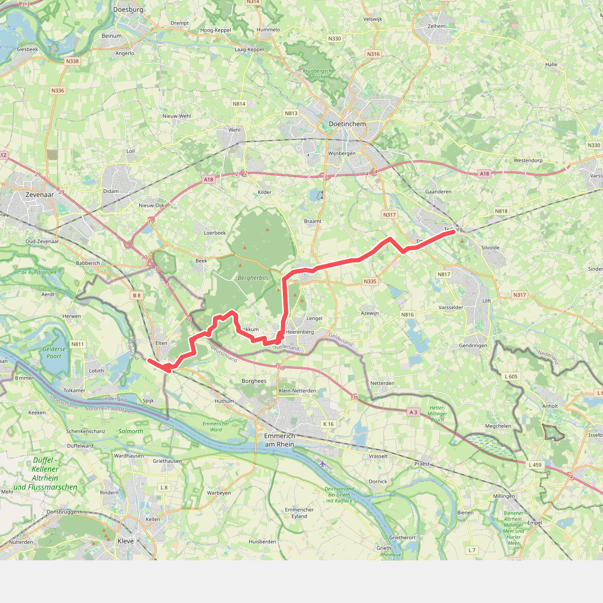 Terborg - Elten · Noaberpad etappe 21