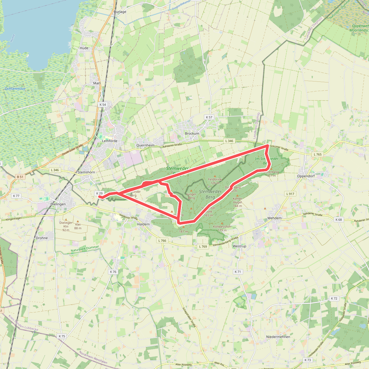 Gelbe Route - Stemweder Berg