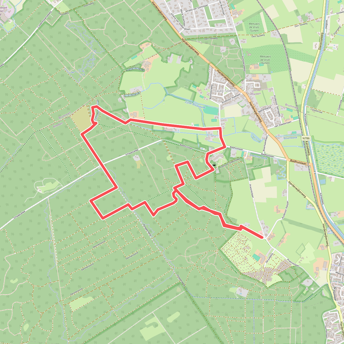 Wandelroute Priesnitzhoeve sprengen, Laag-Soeren