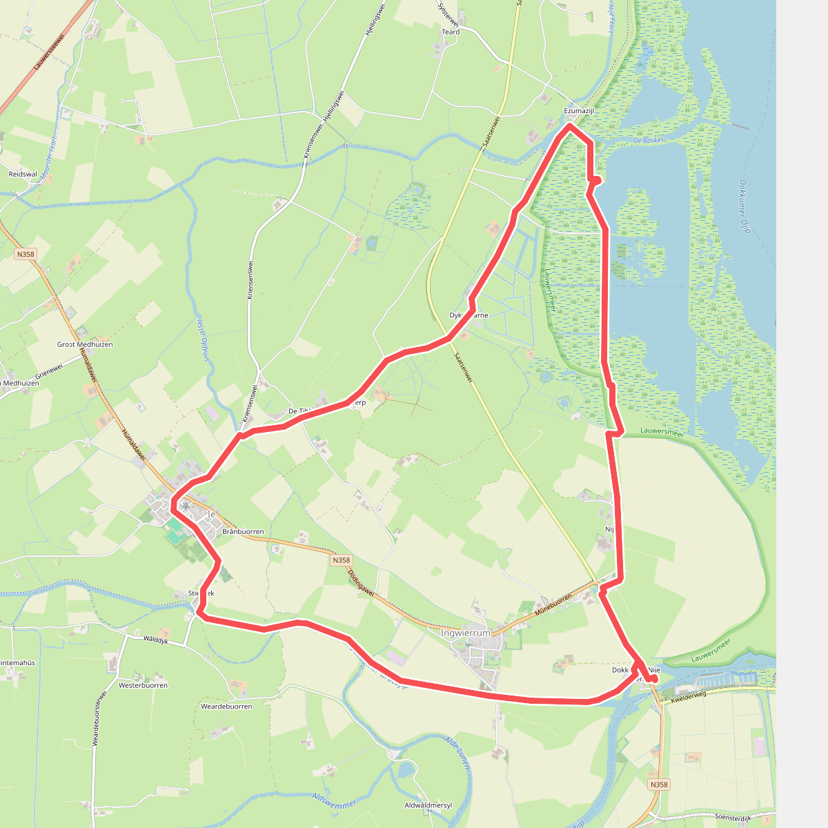 Rondwandeling Dokkumer Nieuwe Zijlen, Ee en Lauwersmeer
