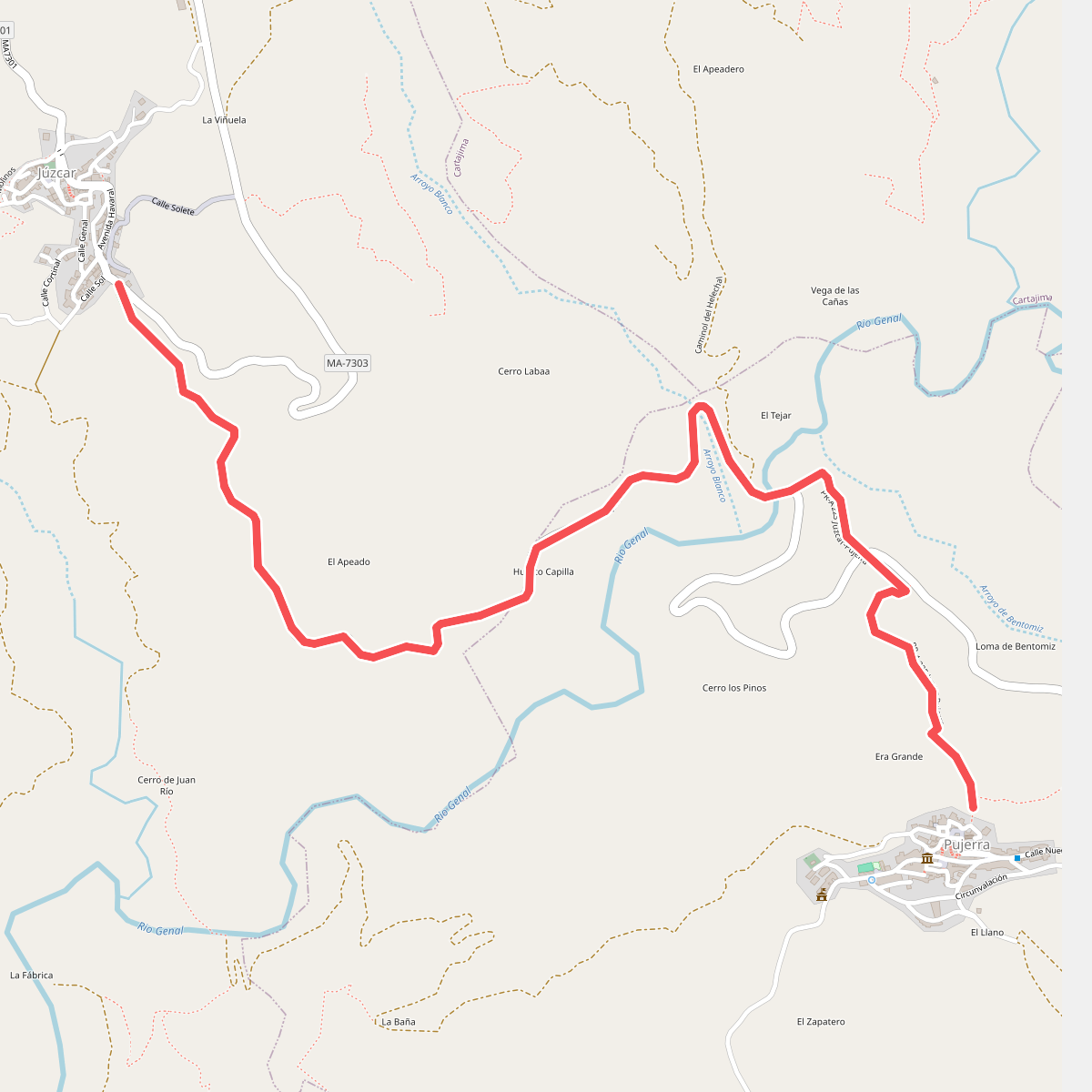 PR-A 225 Júzcar - Pujerra